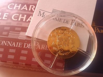 Original 50 euro 2011 Gold 1/4 Unze Frankreich Charles le chauve Karl der Kahle