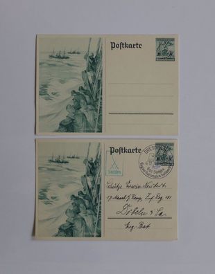 2 x WHW Ganzsachenkarte 6 + 4 Pf Deutsches Reich , Sonderstempel Dresden