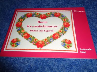 Bunte Kreuzstichmuster-Blüten und Figuren - Bechtermünz Verlag