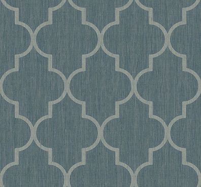 Tapete, Designtapete, Ornamente, modern, Bast, Dunkelblau, Anthrazit, Hellgrau