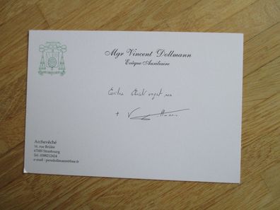 Weihbischof von Straßburg Vincent Dollmann - handsigniertes Autogramm!!!