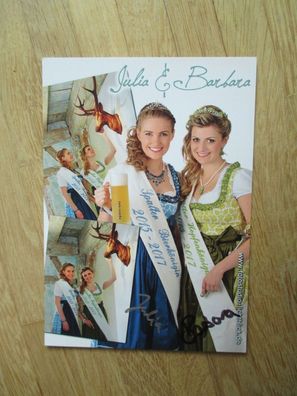 Spalter Bierkönigin Julia & Hopfenkönigin Barbara 2015-2017 - handsign. Autogramme!!!