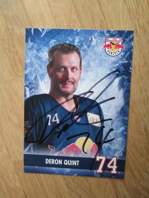 Eishockey Bundesliga EHC Red Bull München Deron Quint - hands. Autogramm!!!