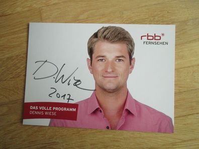 RBB Fernsehmoderator Dennis Wiese - handsigniertes Autogramm!!!