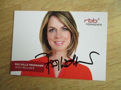 RBB Fernsehmoderatorin Jessy Wellmer - handsigniertes Autogramm!!!