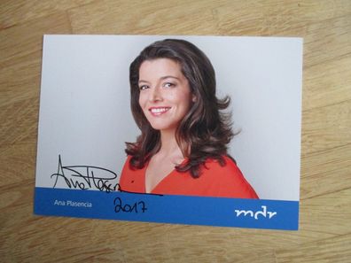 MDR Fernsehmoderatorin Ana Plasencia - handsigniertes Autogramm!!!