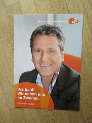 ZDF Fernsehmoderator Christoph Hamm - handsigniertes Autogramm!!!