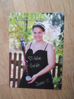 8. Knillsemer Kätzel 2015-2017 Sarah I, Sarah Schwarz - handsigniertes Autogramm!!!