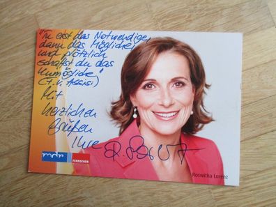MDR Fernsehmoderatorin Roswitha Lorenz - handsigniertes Autogramm!!!
