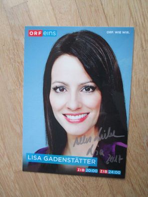 ORF Fernsehmoderatorin Lisa Gadenstätter - handsigniertes Autogramm!!!