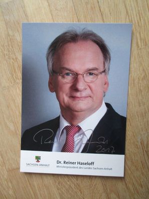 Sachsen-Anhalt Ministerpräsident CDU Dr. Reiner Haseloff - handsigniertes Autogramm!!