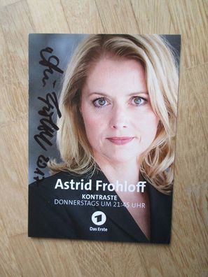 RBB Das Erste Kontraste Fernsehmoderatorin Astrid Frohloff handsigniertes Autogramm!!