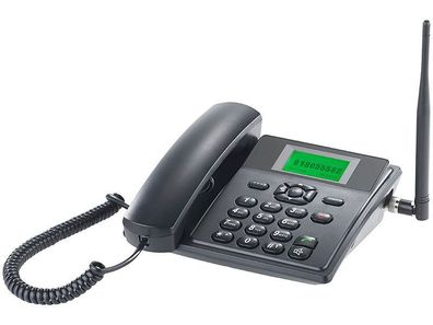 simvalley communications GSM-Tisch-Telefon mit SMS-Funktion und Akku, ohne Vertrags &
