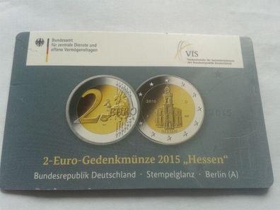 coincard 2 euro 2015 A Hessen Paulskirche World money fair 2015 Berlin - nur 3000