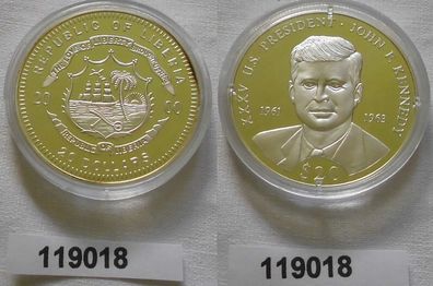 20 Dollar Silber Liberia 2000 XXXV. US Präsident John F. Kennedy 1961-63 (119018)