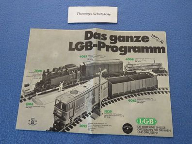 LGB 1973 1974 - Das ganze LGB Programm - Prospekt - zum Auseinanderfalten