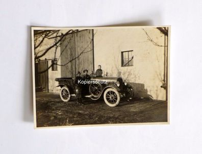 Foto Oldtimer Auto PKW Speichenrad, Opel ?