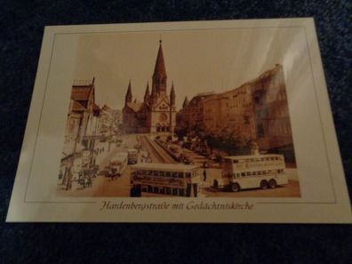 20/ Repro Postkarte-Berlin -Kunst und Bild-Hardenbergstraße mit Gedächtniskirche