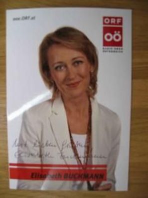ORF Moderatorin Elisabeth Buchmann - handsigniertes Autogramm!!!