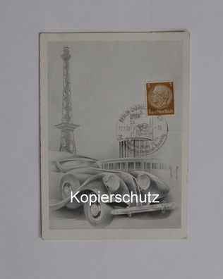 AK Oldtimer Int. Automobil - u. Motorrad Ausstellung Berlin 1938 Sonderstempel