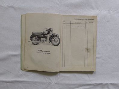 Zündapp Motorrad 200 S, original Ersatzteilliste Ersatzteil - Liste 1957 Oldtimer