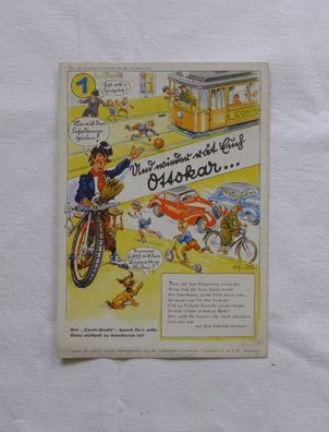 original Löschblatt Ottokar Nr. 1, Continental Comic Reklame Werbung Oldtimer