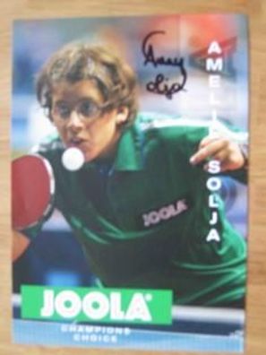 Tischtennis-Star Amelie Solja - hands. Autogramm!