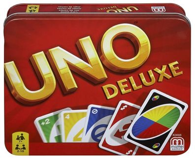 Original UNO Deluxe Kartenspiel Karten Spiel in Geschenkbox NEU