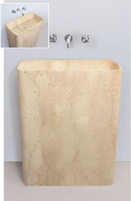 Rubicer Waschtisch, Handwaschbecken 85x70x38cm aus Stein, Waschbecken