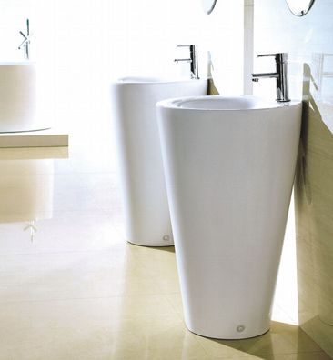 Rubicer Waschtisch, Handwaschbecken Ø49,5x83cm aus hochwertiger Keramik,