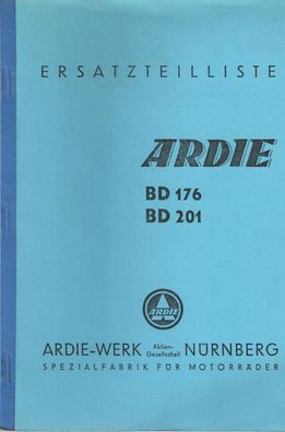 Ersatzteilliste Ardie BD 176 / BD 201, Motorrad, Oldtimer, Klassiker