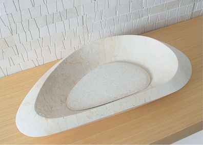 Rubicer Waschtisch, Handwaschbecken 70x38x10cm aus hochwertiger Keramik,