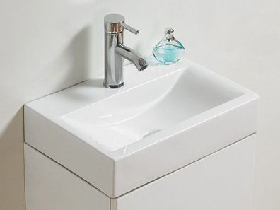 Rubicer Waschtisch, Handwaschbecken 46x33x12,5cm aus hochwertiger Keramik