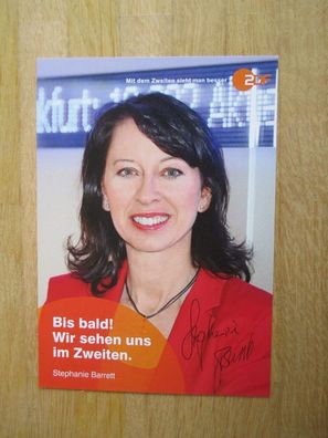 ZDF Fernsehmoderatorin Stephanie Barrett - handsigniertes Autogramm!!!