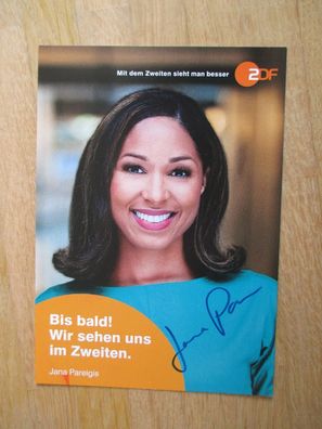 ZDF Fernsehmoderatorin Jana Pareigis - handsigniertes Autogramm!!!