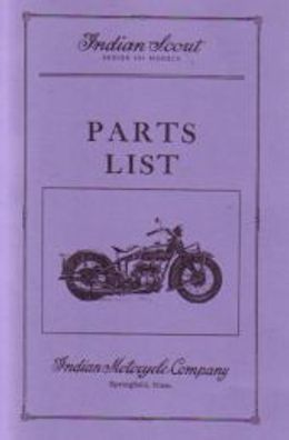 Ersatzteilliste Indian Scout, Serie 101, Motorrad, Oldtimer, Klassiker