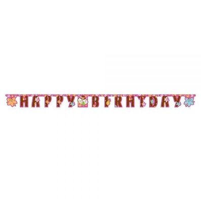 Buchstaben - Happy Birthday "Pink Hula Party" - Hawaiiparty