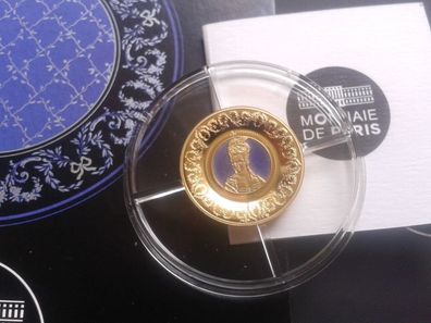 50 euro 2015 PP Frankreich Marie Antoinette Sevre Keramikinlay 1/4 Unze Gold