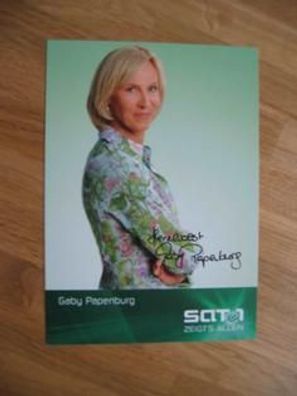 Sat1 Fernsehmoderatorin Gaby Papenburg - handsigniertes Autogramm!!!