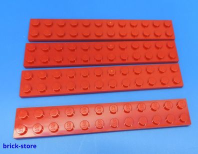 LEGO® Nr- 4255035 / 2x12 Platte rot / 4 Stück