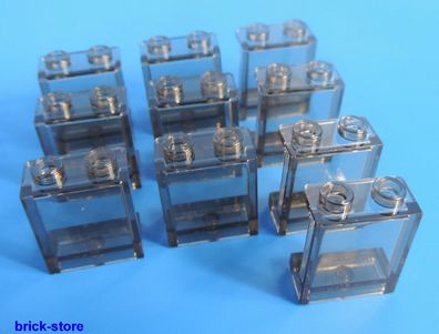 LEGO® 1x2x2 Fenster / Glas transparent rauch / 10 Stück