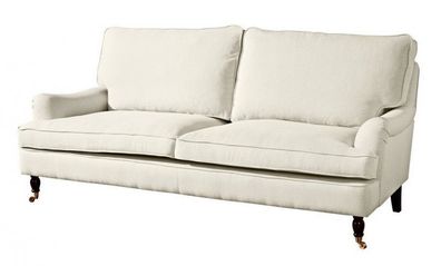 Couch Sofa Textilsofa Polstersofa 3 sitzig Klavierfüße weich bequem Textilsessel