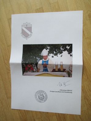 Weihbischof von Straßburg Christian Kratz - handsigniertes Autogramm!!!