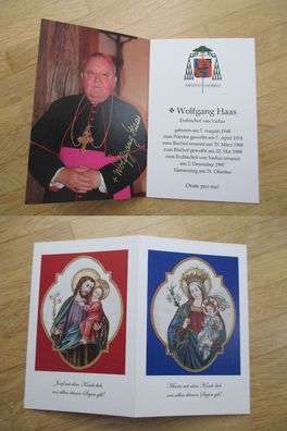 Erzbischof von Vaduz Wolfgang Haas - handsigniertes Autogramm!!!