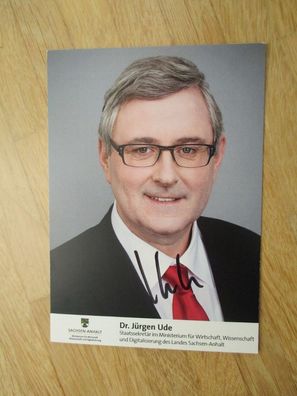 Sachsen-Anhalt Staatssekretär Dr. Jürgen Ude - handsigniertes Autogramm!!!