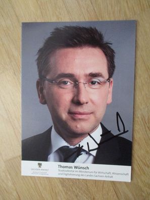 Sachsen-Anhalt Staatssekretär SPD Thomas Wünsch - handsigniertes Autogramm!!!