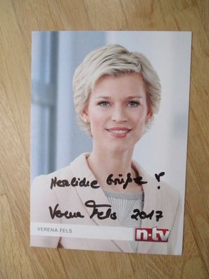 n-tv Fernsehmoderatorin Verena Fels - handsigniertes Autogramm!!!