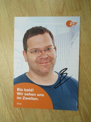 ZDF Fernsehstar Elton - handsigniertes Autogramm!!!