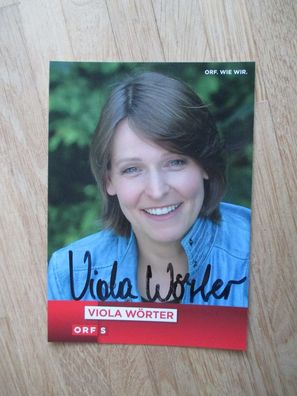 ORF Fernsehmoderatorin Viola Wörter - handsigniertes Autogramm!!!