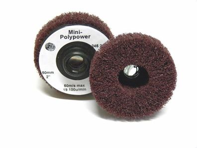 Mini - Polierscheibe D 50mm, Korn 80 - 240, Vlies , Minipolierscheibe
